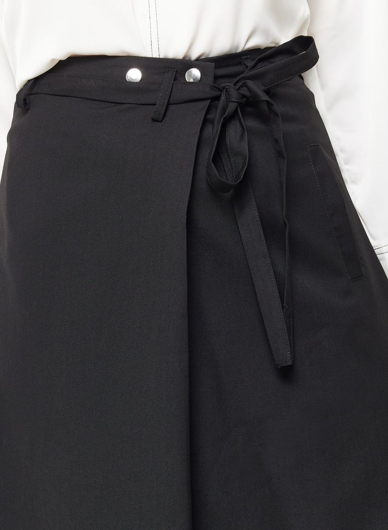 Overlap Belted Skirt