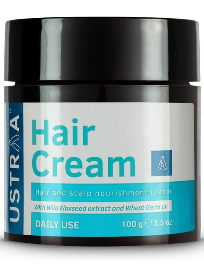 Astra Men's Daily Use Hair Cream with Light Hold Styling and Nourishing Wheat Germ Oil Wild Flax Seed Extracts Moisturizes Hair Non-Sticky Sulfate and Paraben Free