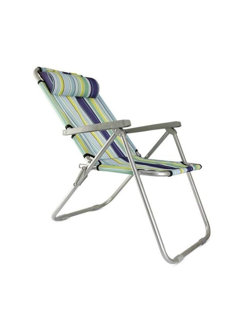 GO2CAMPS Camping Chair with Headrest-Folding Camping Chair-Picnic Chair High Quality Beach Chair for Garden Balcony or Festivals Outdoor Collapsable Chair as Fishing Chair,Festival Chair (Multicolour)