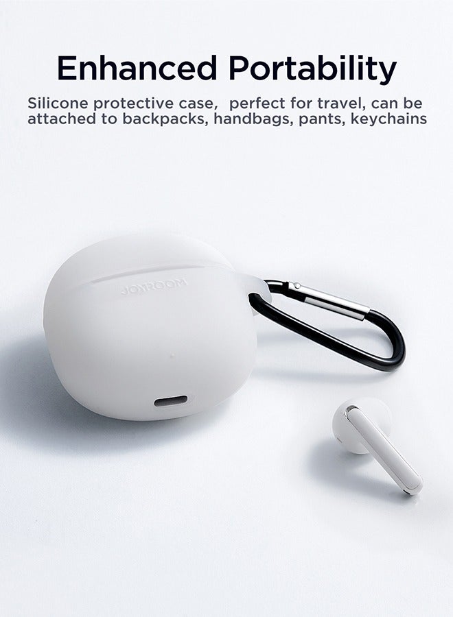 JR-FB1 In-Ear True Wireless Bluetooth 5.3 Headphones Dns Call Noise Reduction 65ms Low Latency Fast Charging IP54 Waterproof With Charging Box And Protective Cover White