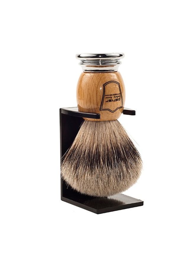 Badger Bristle Shaving Brush With Stand Beige/Black