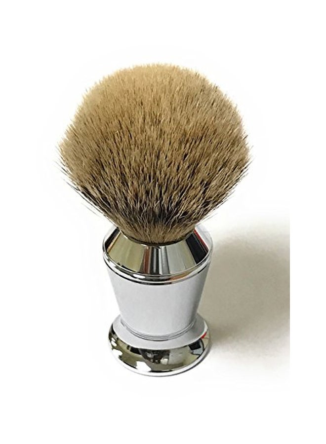 Wet Shaving Set Silver/White/Brown