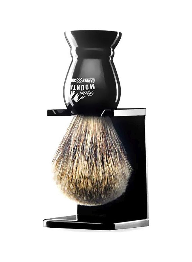 Shaving Brush With Stand Black