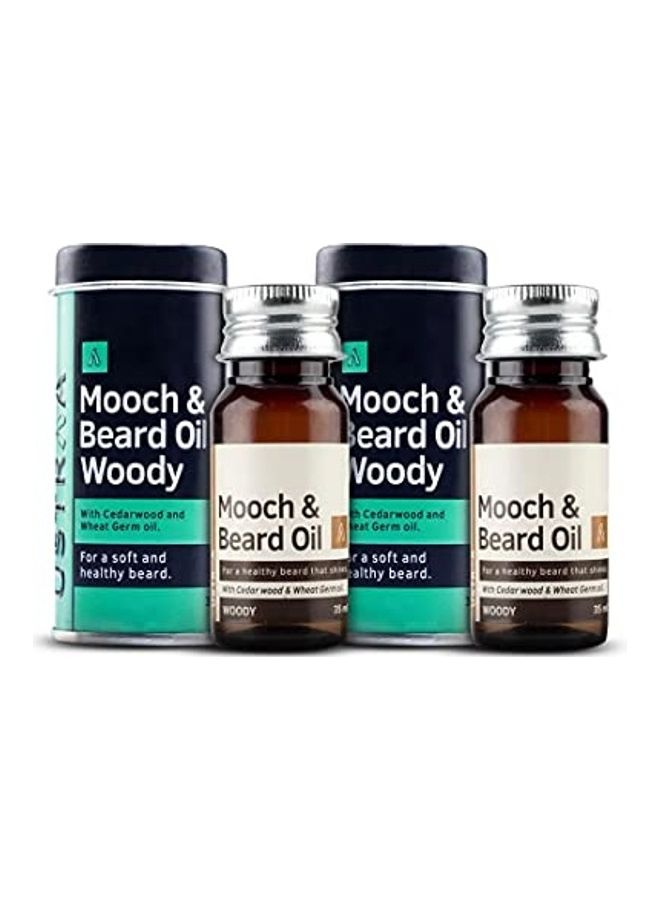 2-Piece Mooch and Beard Oil Woody For An Instant Makeover Multicolour 35ml