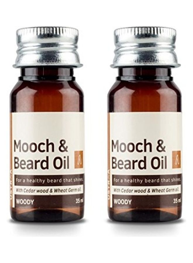 2-Piece Mooch and Beard Oil Woody For An Instant Makeover Multicolour 35ml