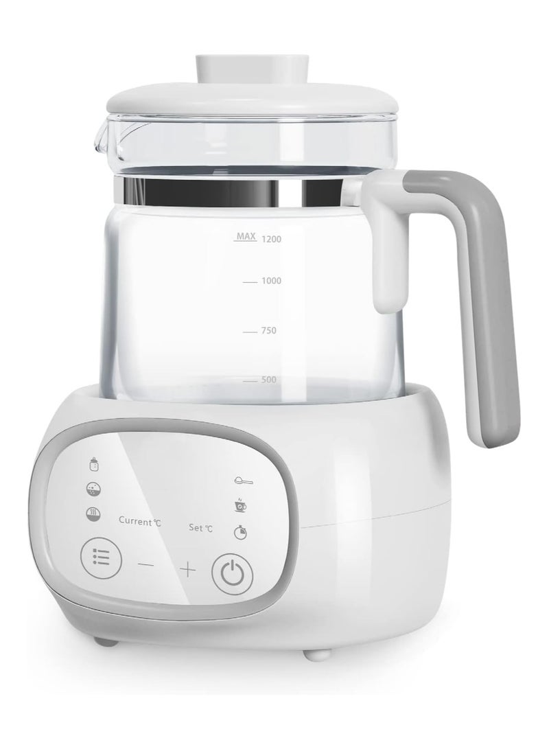 Dxmocos Stainless Steel 1.2L Baby Instant Warmer Electric Water Kettle with Temperature Control Baby Bottle Warmer Formula Dispenser Water Warmer