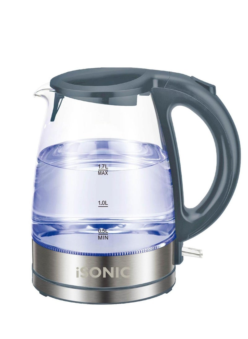Premium Glass Cordless Electric Kettle With Auto Shut-Off & Removable Mesh Filter,360 rotation design 1.7 L 2200 IK 516