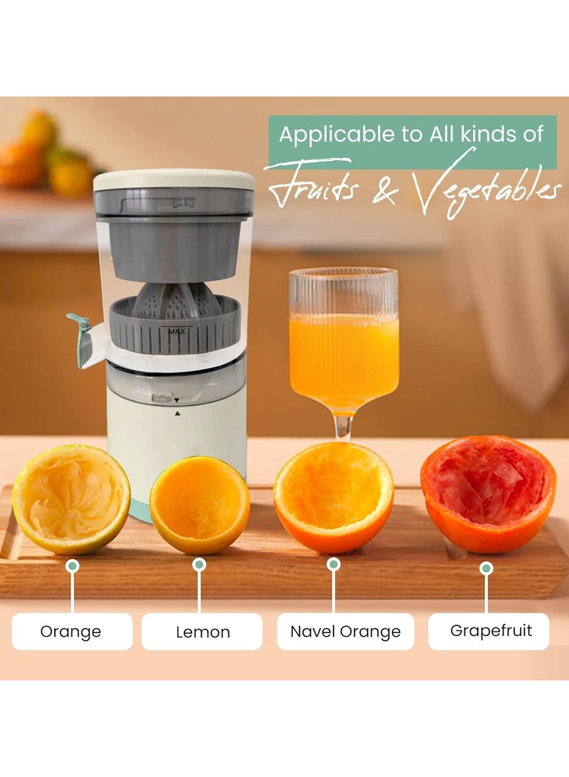 Portable Electric Citrus Juicer - USB Charging, Hands-Free Operation, Powerful Squeezer Machine for Orange, Lemon, Grapefruit - Rechargeable Juicer Blender Combo.