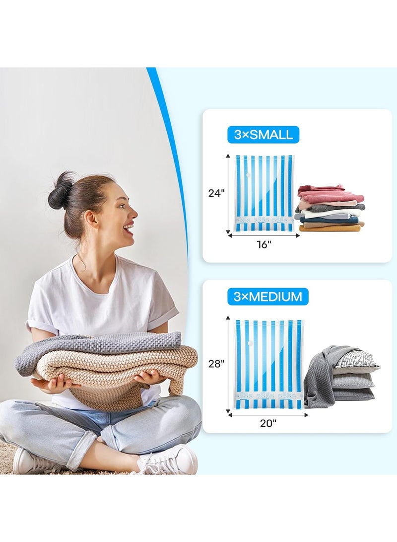 VMstr Travel Vacuum Storage Bags with Electric Pump Medium Small Space Saver Bags for Travel and Home Use