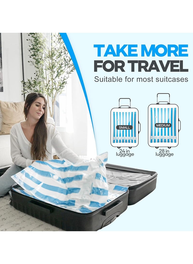 VMstr Travel Vacuum Storage Bags with Electric Pump Medium Small Space Saver Bags for Travel and Home Use
