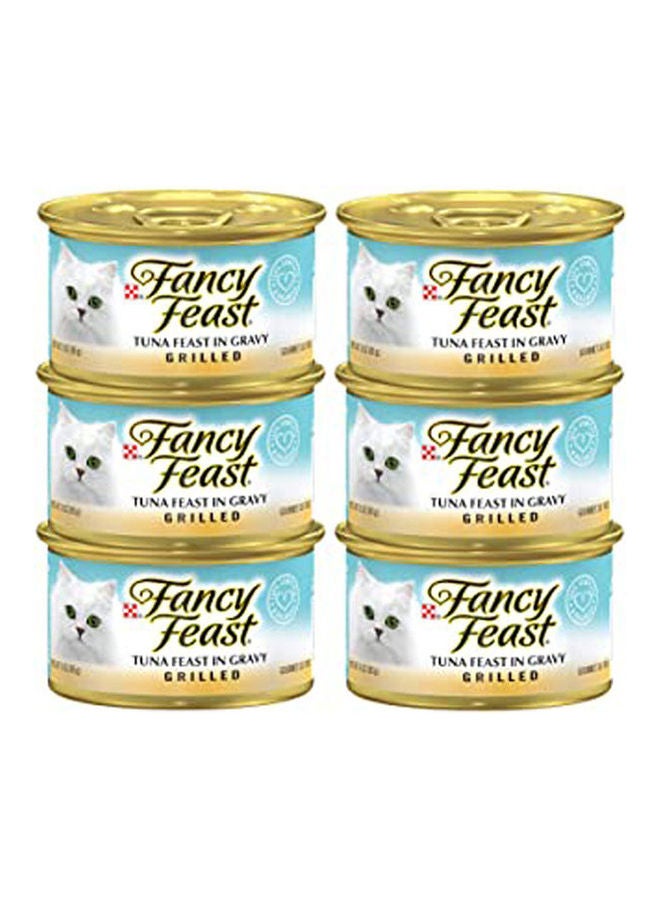 Fancy Feast Grilled Tuna Pack Of 6 Pieces Multicolour 85grams
