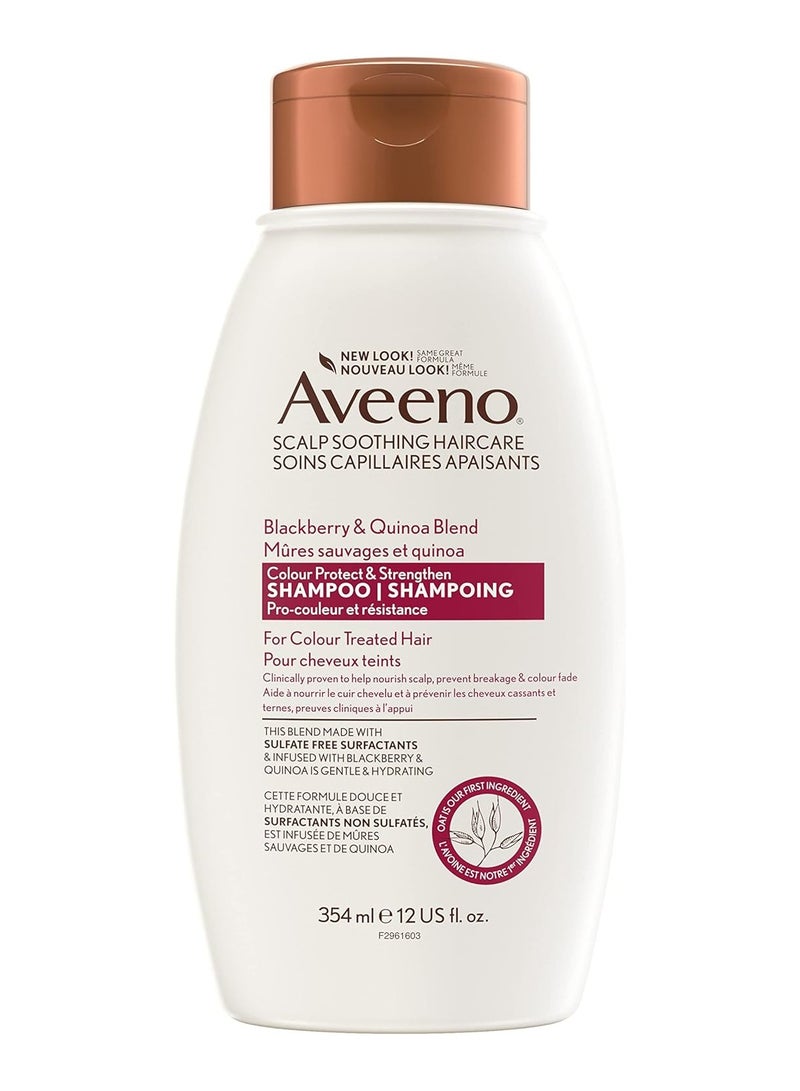 Aveeno Blackberry & Quinoa Strengthening Shampoo for Colour-Treated Colour-Protecting 354ml