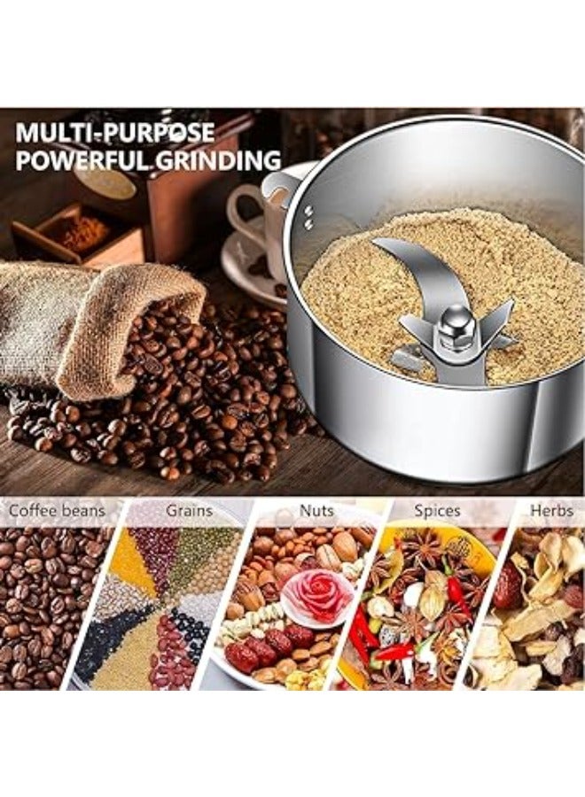 Top-rated Grain Mill Grinder: 150g High-Speed Electric Stainless Steel Grinder for Cereals, Corn, Flour - Efficient Pulverizer Powder Machine Ideal for Dry Spice, Herbs, Grains - Compact Design.