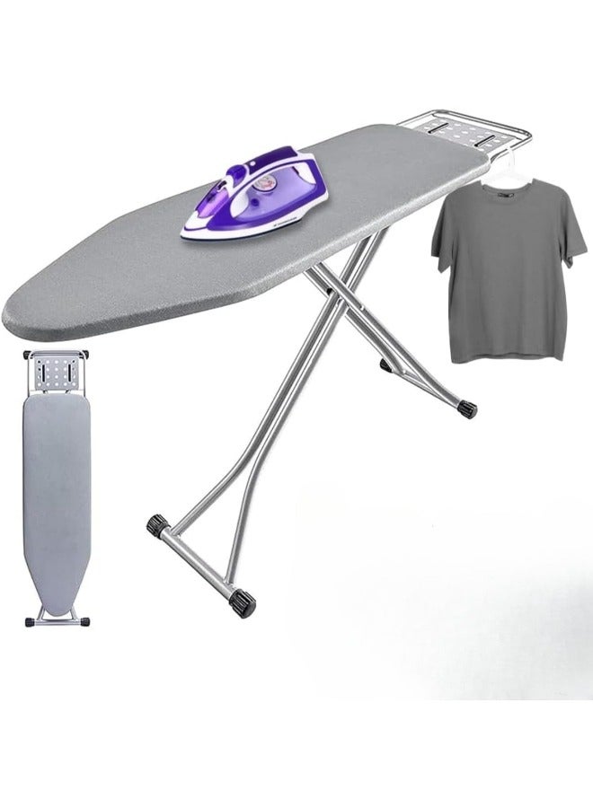 Foldable ironing stand Ironing Board with Heat Resistant Cover Heavy Duty Adjustable Height Sturdy Metal Frame Non Slip Foldable Iron Stand Iron Table Stand for fast ironing