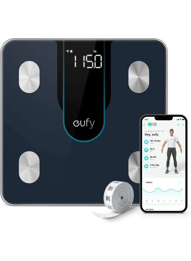 Smart Scale C1: Precision Weight & Body Composition Monitoring, Bluetooth Connectivity, 12 Measurements, Anti-Slip Design - Ideal for Comprehensive Health Tracking