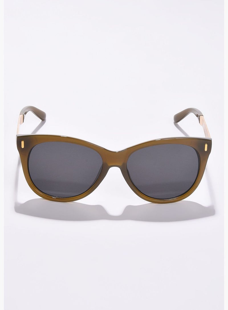 Women Black Lens Green Butterfly Sunglasses