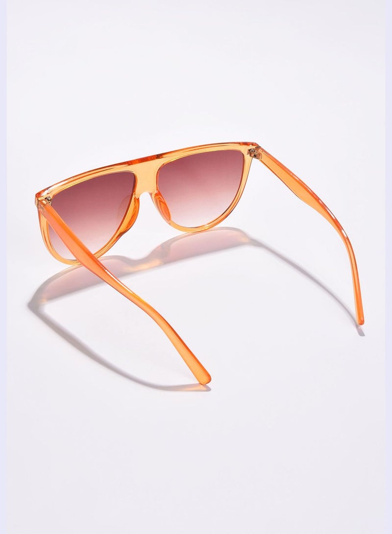 Women Orange Lens Orange Wayfarer Sunglasses