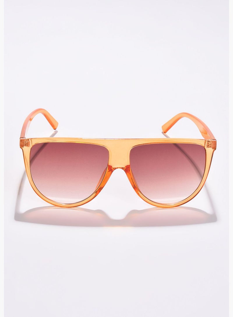Women Orange Lens Orange Wayfarer Sunglasses