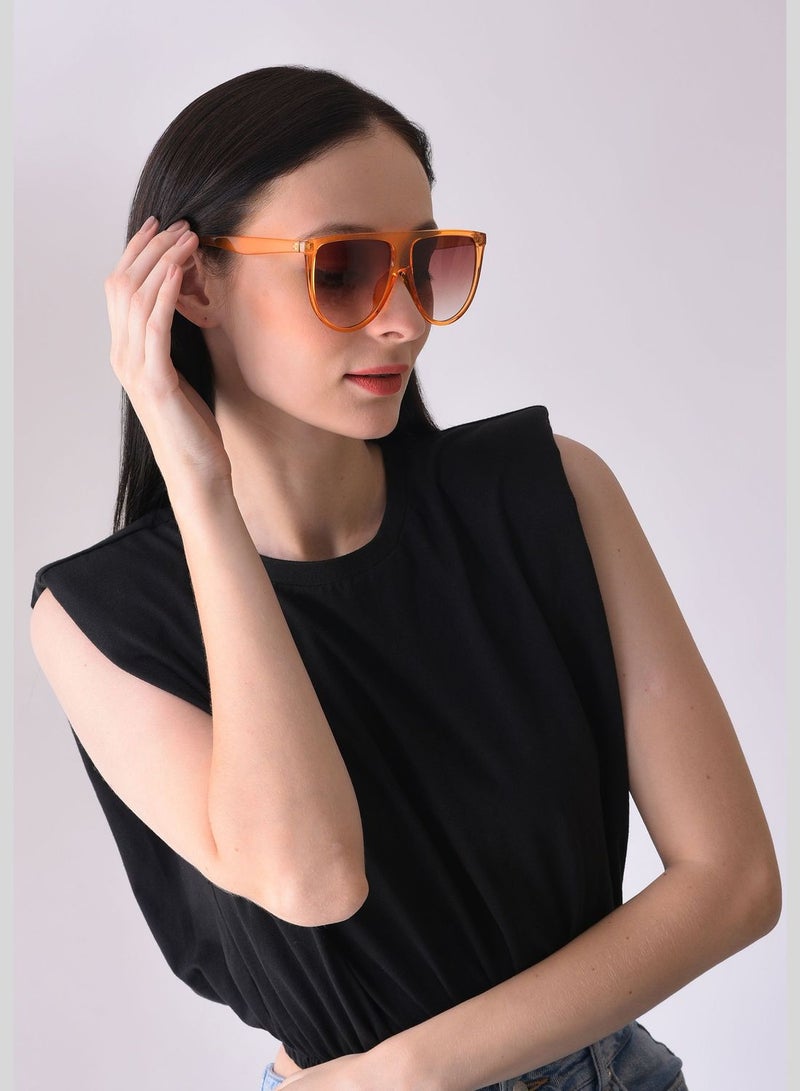 Women Orange Lens Orange Wayfarer Sunglasses