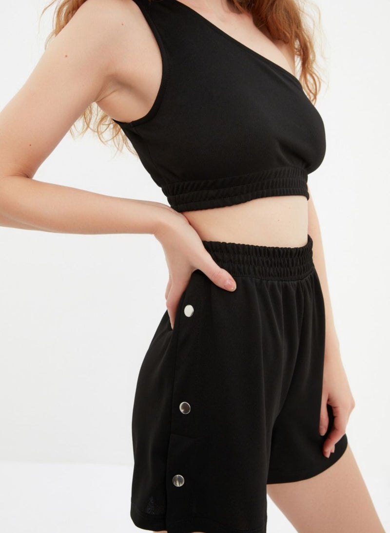 One Shoulder Crop Top & Shorts Set