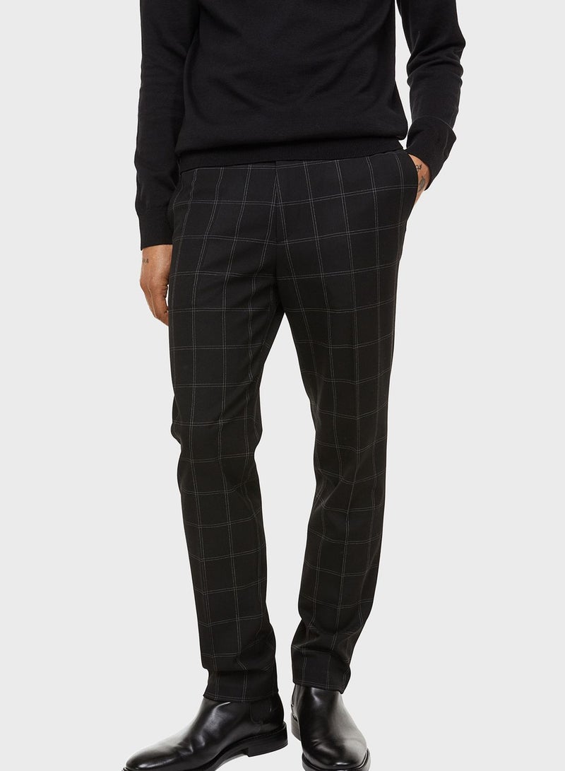 Checked Slim Fit Pants