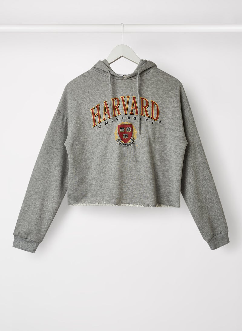 Teen Harvard University Hoodie Grey
