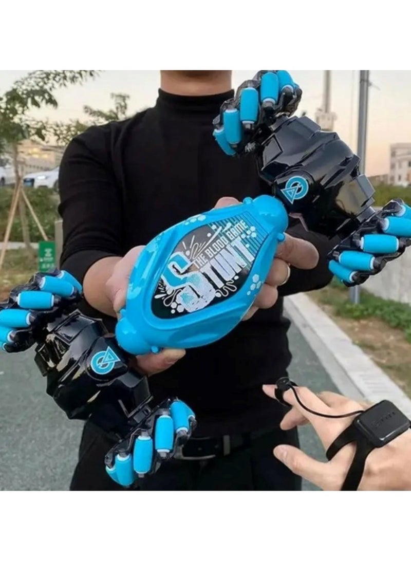 Revolutionary Blue Remote-Controlled Stunt Car.
