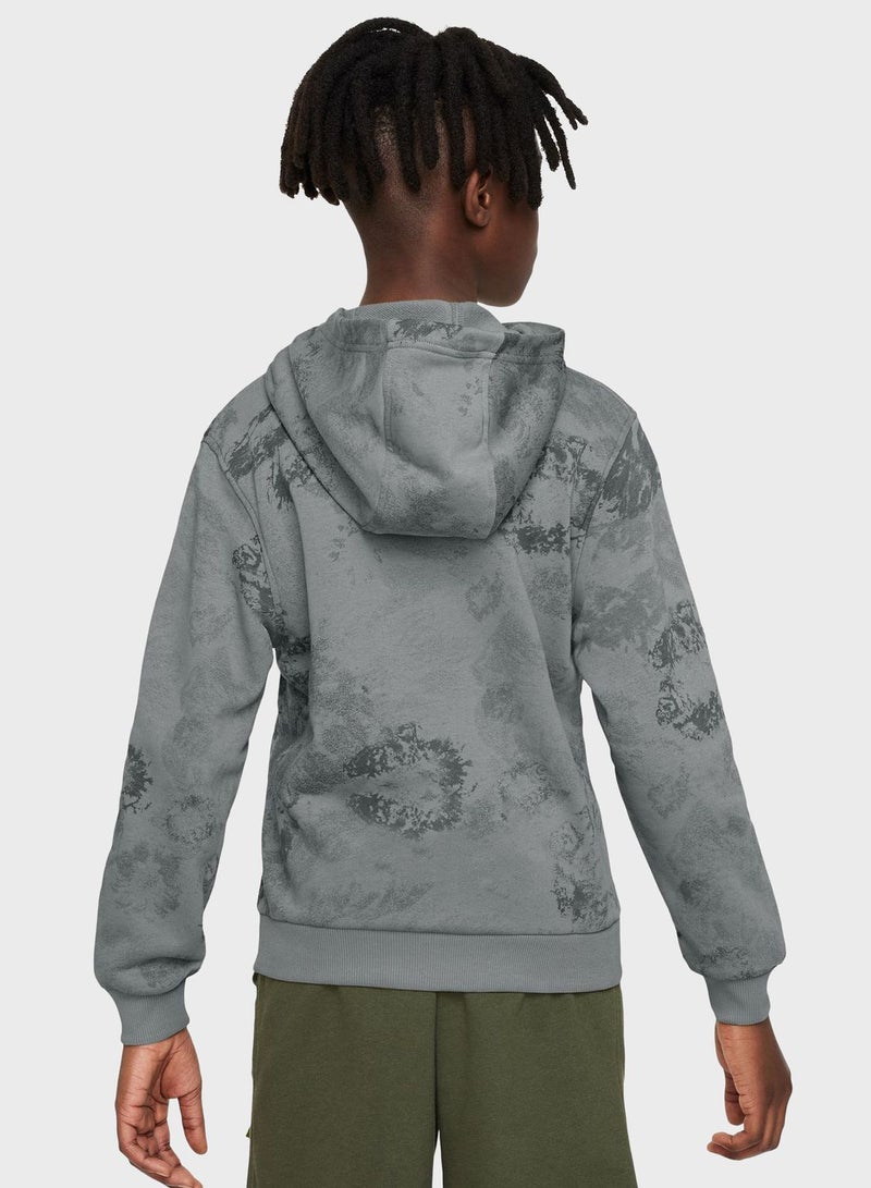 Youth Nsw Club All Over Printed Wash Hoodie