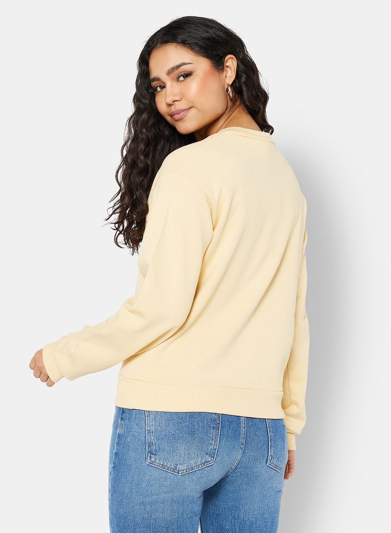 Graphic Printed Sweatshirt Yellow