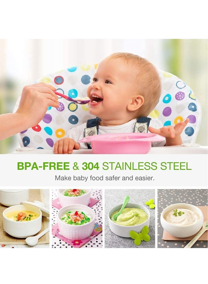 Handheld Blender, 304 Stainless Steel Whisk, 2 Speed Purée Stick, Hand Blender for Baby Food, Mashed Potatoes, Yoghurt and Vegetables