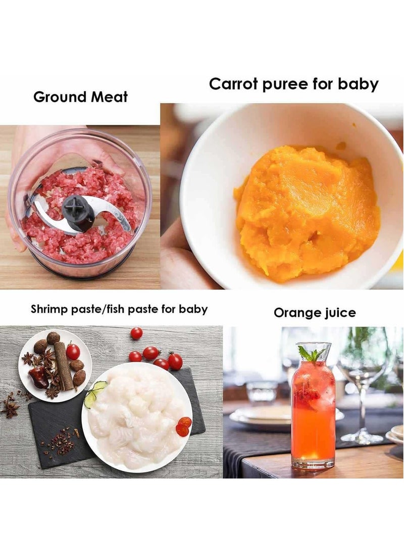 Handheld Blender, 304 Stainless Steel Whisk, 2 Speed Purée Stick, Hand Blender for Baby Food, Mashed Potatoes, Yoghurt and Vegetables