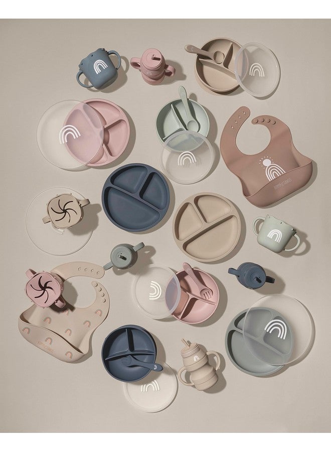 Toddler Plates With Suction Baby Plates 100% Foodgrade Silicone Divided Plates Bpa Free Dishwasher Safe Set Of 3 (Sageblushnude) (Pinkmintlavender With Lids)