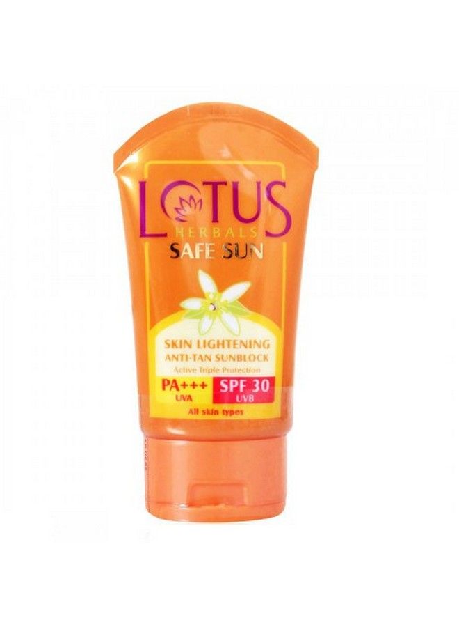 Safe Sun Skin Lightening Antitan Sun Block Cream Spf30 50G (Pack Of 2)