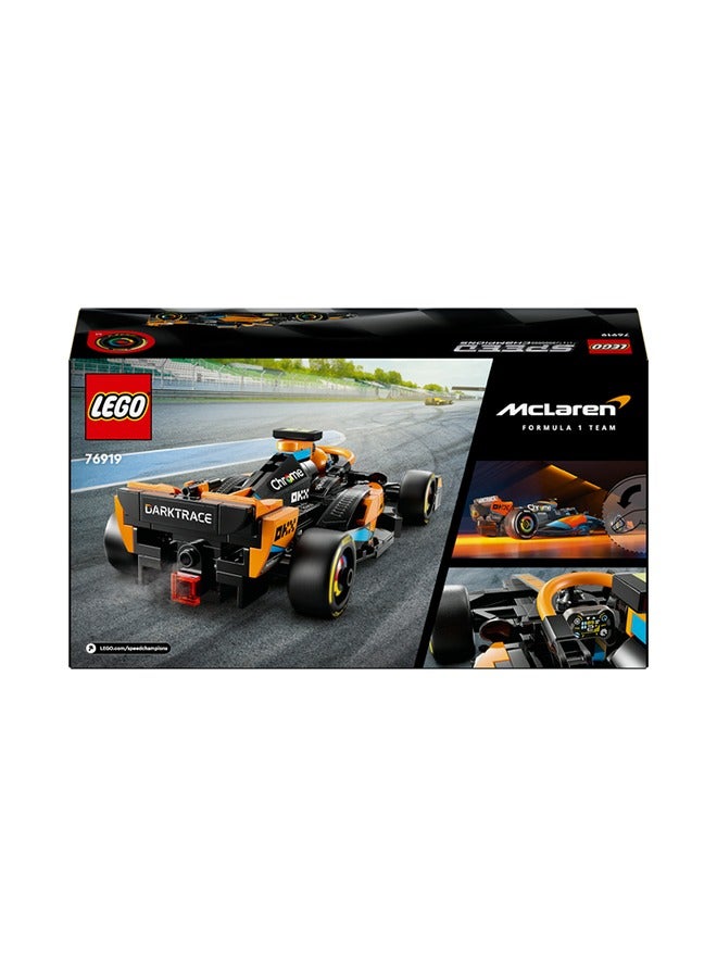 76919 Speed Champions 2023 McLaren Formula 1 Race Car Toy Vehicle, Buildable Model Set for Kids, Playable Display Gift Idea for Boys and Girls Aged 9 Years Old and over Who Enjoy Independent Play