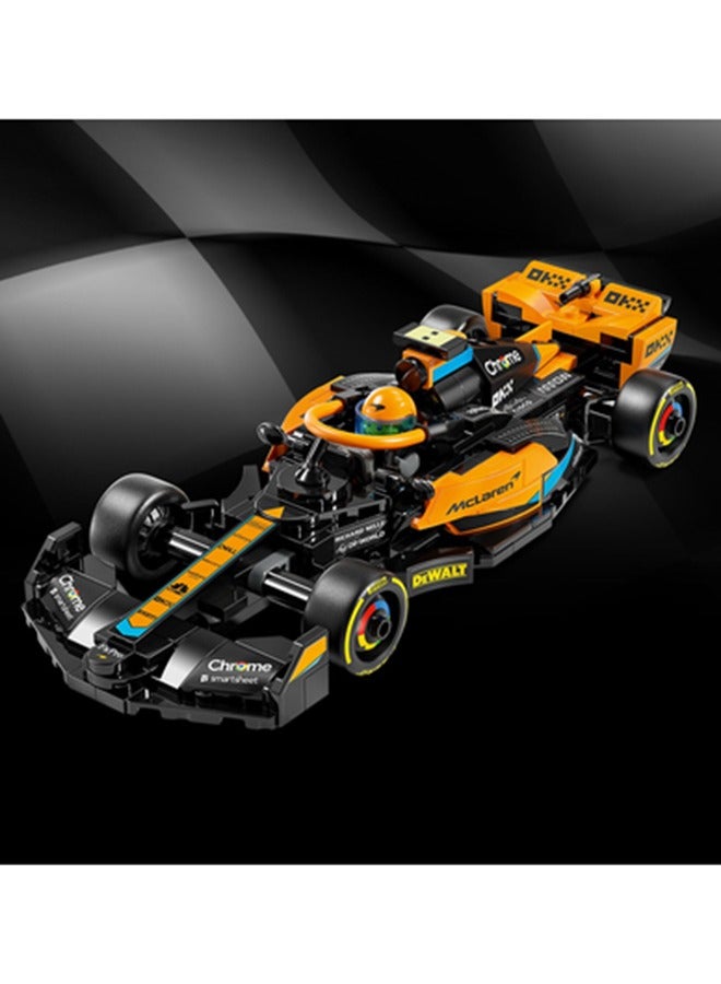 76919 Speed Champions 2023 McLaren Formula 1 Race Car Toy Vehicle, Buildable Model Set for Kids, Playable Display Gift Idea for Boys and Girls Aged 9 Years Old and over Who Enjoy Independent Play