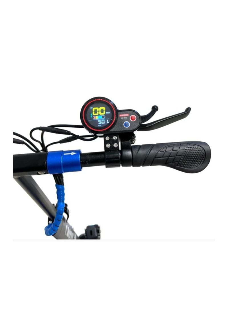E-Scooter E10 Powerful 1000W Motor Full Foldable Design with Extended Range Anti-Theft RC Blue Helmet Included Top Choice for Urban Commutes