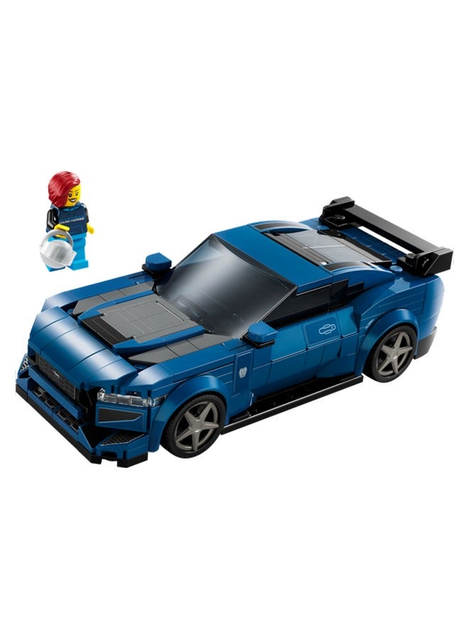 76920 Speed Champions Ford Mustang Dark Horse Sports Car Toy Vehicle, Buildable Model Set for Kids, Playable Display Gift Idea for Boys and Girls Aged 9 Years Old and Over