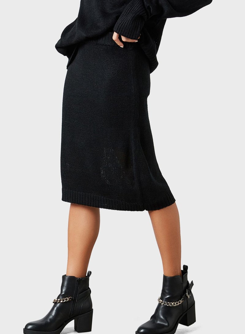 Knitted Skirt Set