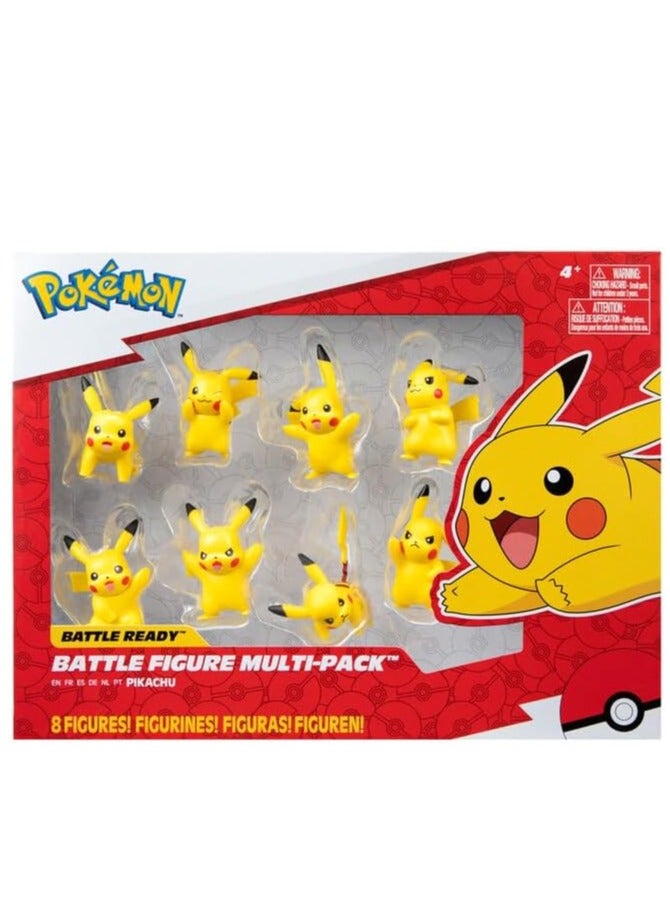 Pokemon Battle Figure Pickachu 8 Multipack 2-Inches