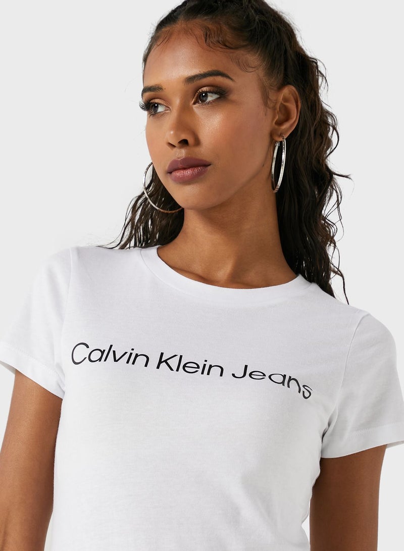 Round Neck Logo T-shirt 2 Pack