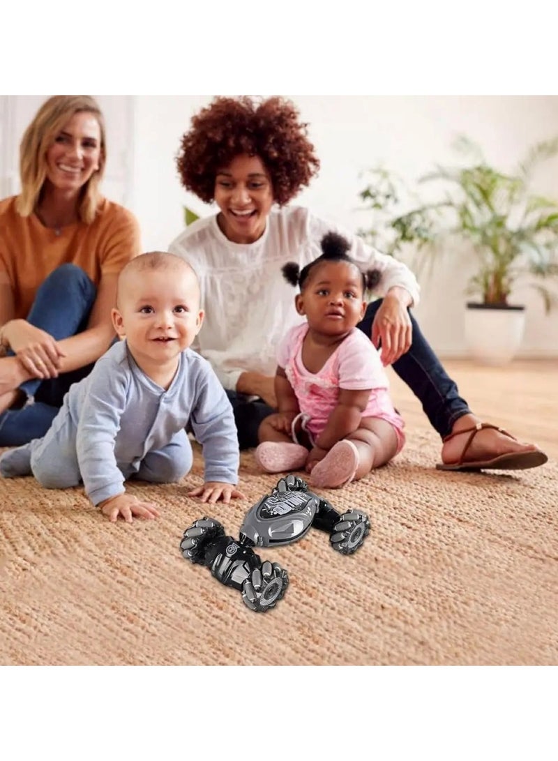Remote Control Stunt Car with Gesture Control and Rechargeable Battery Grey
