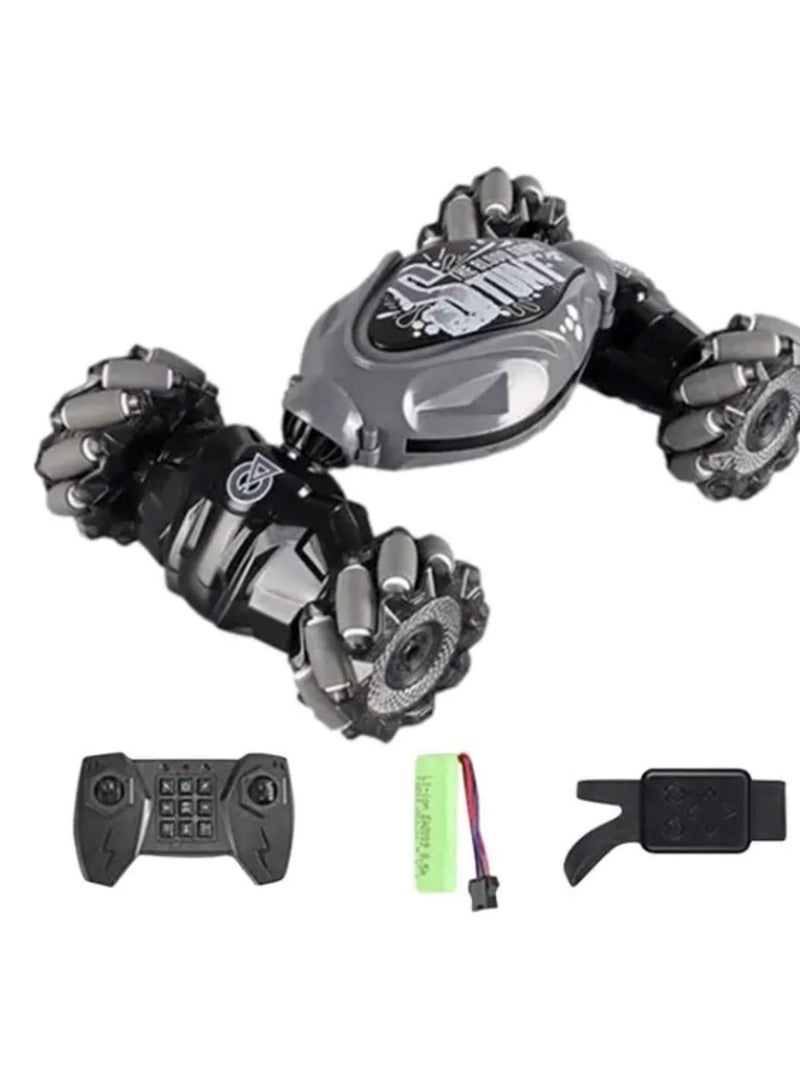 Remote Control Stunt Car with Gesture Control and Rechargeable Battery Grey