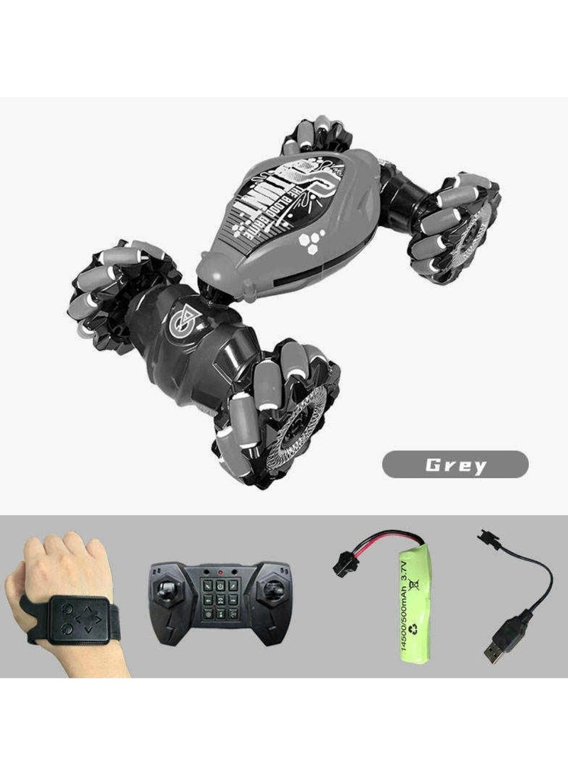 Remote Control Stunt Car with Gesture Control and Rechargeable Battery Grey