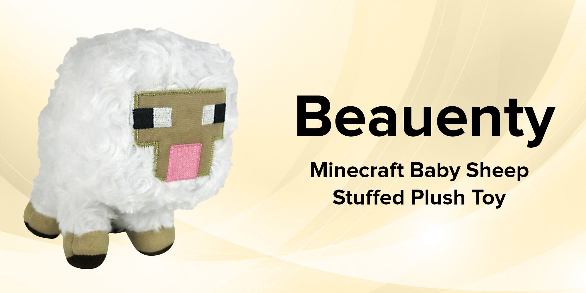 Minecraft Baby Sheep Stuffed Plush Toy 7Inch 12.7 x 10.16 x 13.97cm