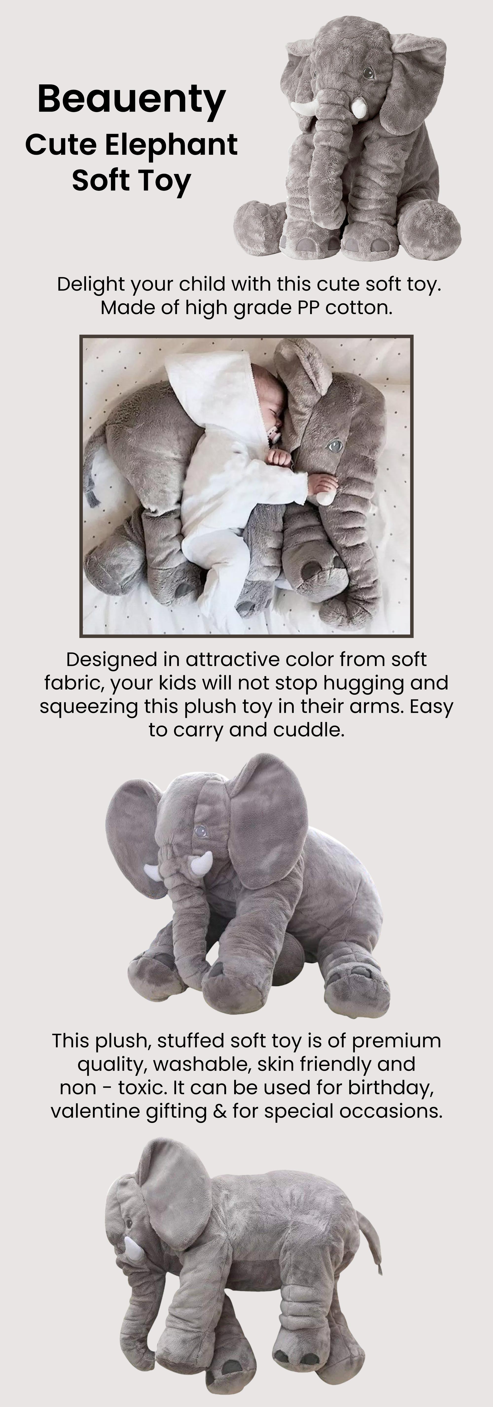 Cute Elephant Soft Toy 24x18x10inch