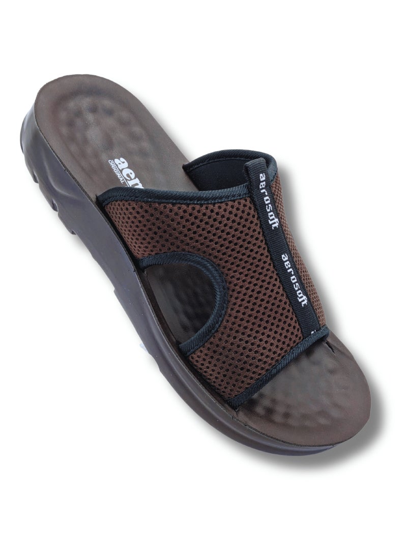 Aerosoft Men's Slippers A5103 Brown
