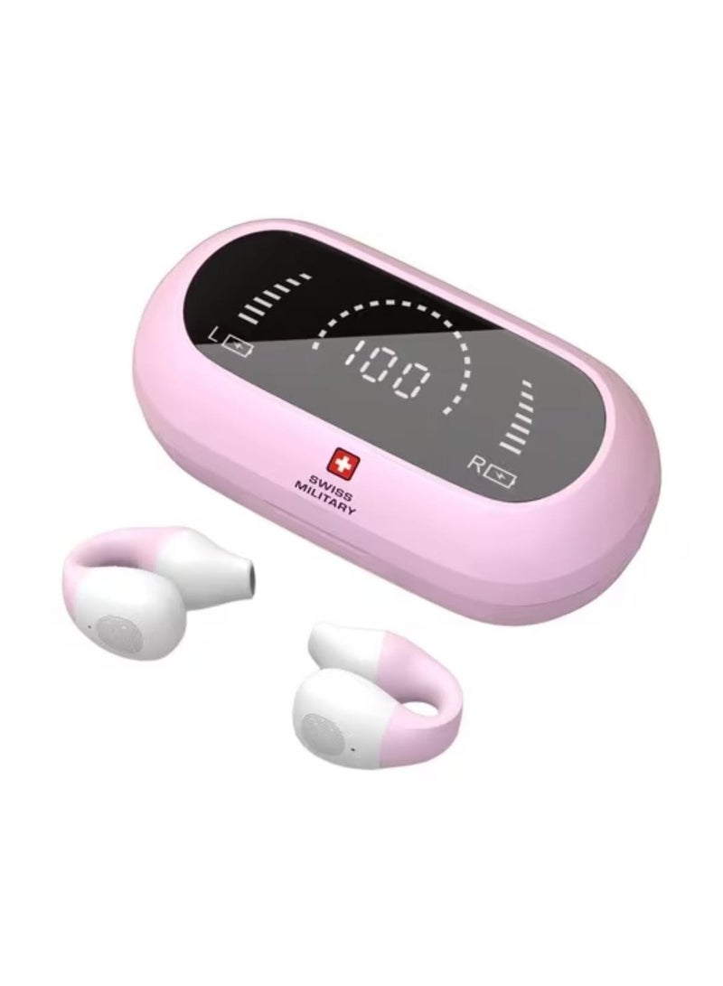 Swiss Military Delta 4  Wireless Bluetooth In-Ear Earbuds With Charging Case - Pink