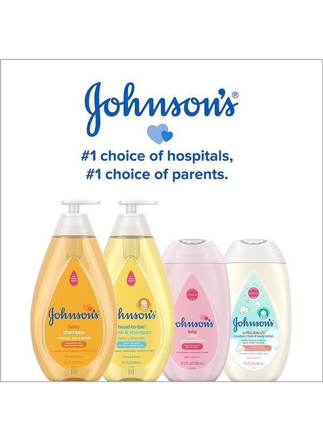 Johnson's Head-to-Toe Gentle Tear-Free Baby & Newborn Wash & Shampoo, Sulfate-, Paraben- Phthalate- & Dye-Free, Hypoallergenic Wash for Sensitive Skin & Hair, 27.1 fl. Oz