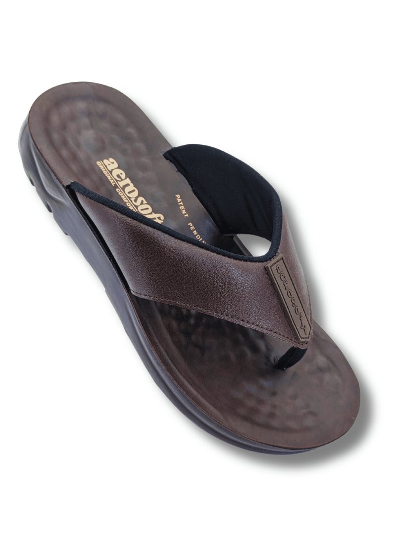 Aerosoft Men's Slippers A5101 Brown