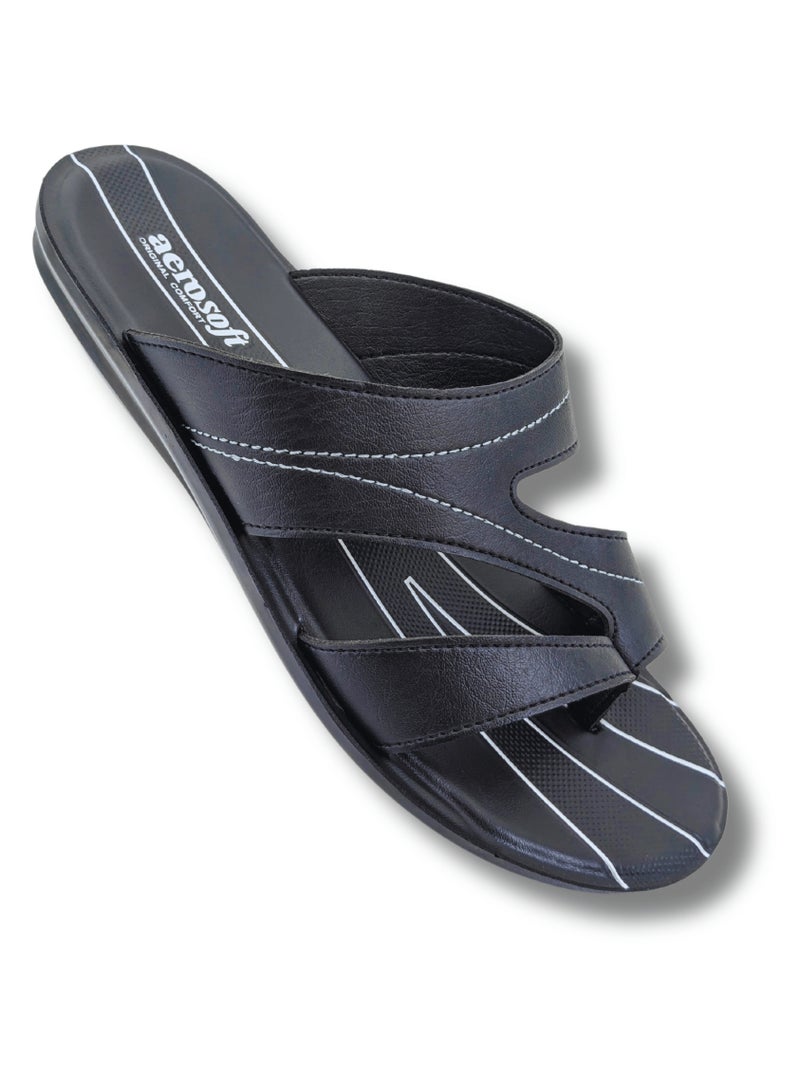 Aerosoft Men's Slippers P3305 Black